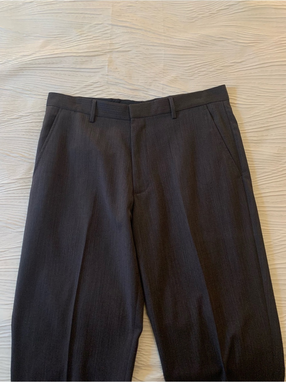 Banana Republic Dark Brown 100% Worsted Wool Flat Front Pants, size 35x30(36x30)
